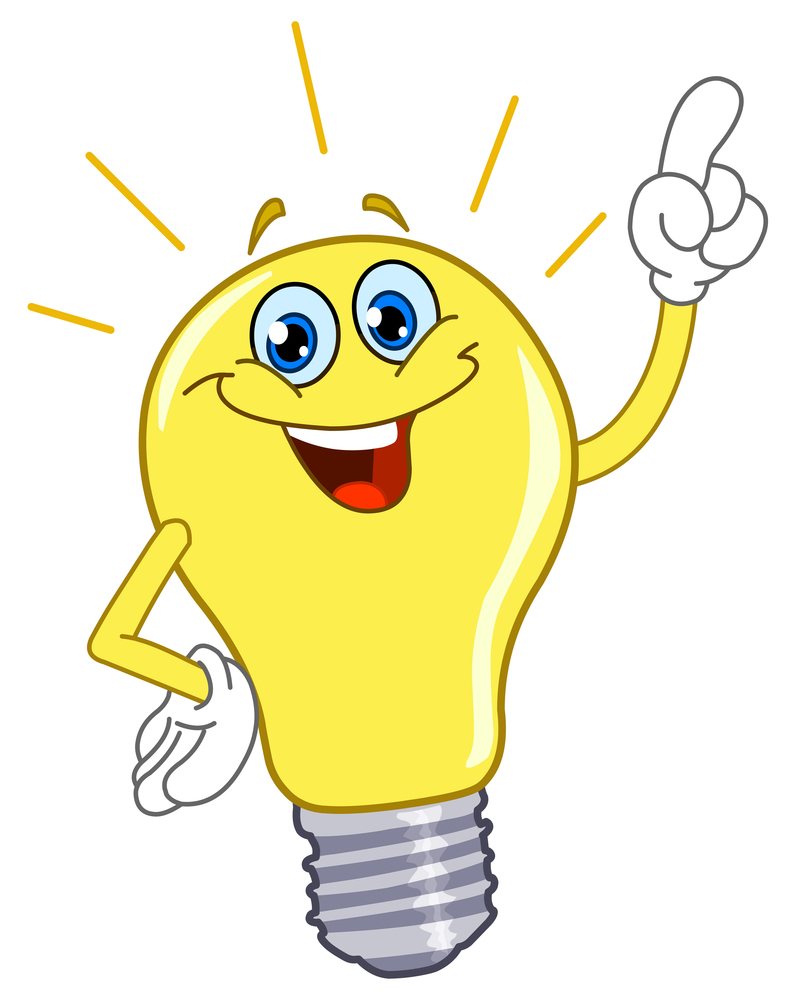 Cartoon light bulb