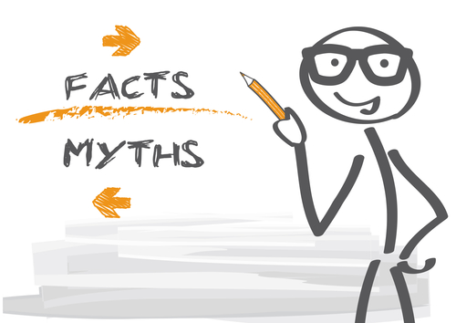 myths and facts - vector illustration