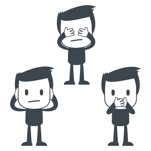 Vector illustration of a simple cute characters for use in presentations, manuals, design, etc.