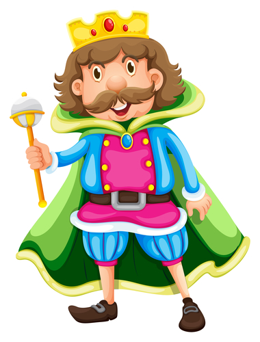 A king Illustration of a king on a white background