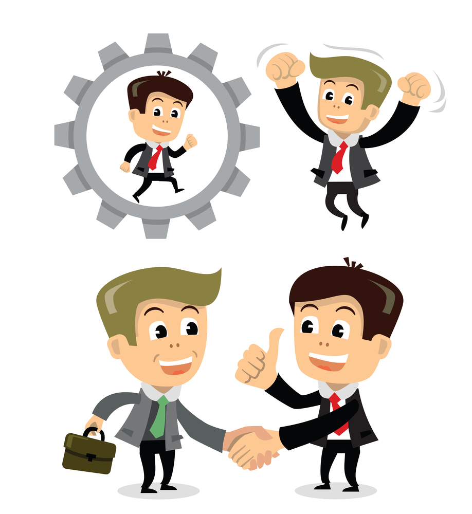 vector businessman in various poses vector businessman in various poses