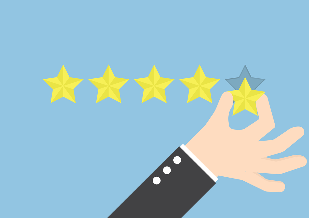 Businessman hand giving five star rating, Feedback concept Businessman hand giving five star rating, Feedback concept, VECTOR, EPS10