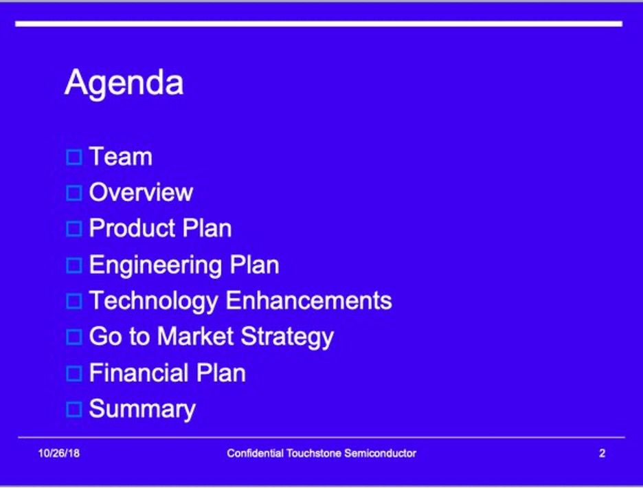 agenda slide