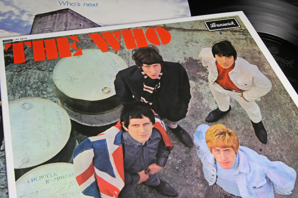 the who Viersen, Germany - November 9. 2022: Closeup of isolated vinyl record My generation debut album from the Who band, released 1965